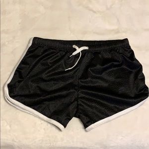Black Mesh Shorts